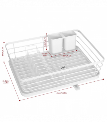 VINSANI WHITE DISH RACK 1010437