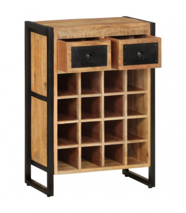 Wine Rack for 16 Bottles Solid Wood Mango