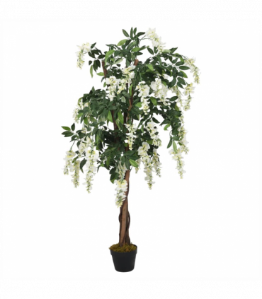 vidaXL Artificial Wisteria Tree 560 Leaves 80 cm Green and White