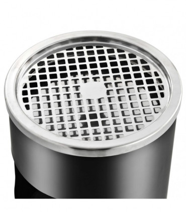 vidaXL Ashtray Dustbin Hotel 30 L Steel Black