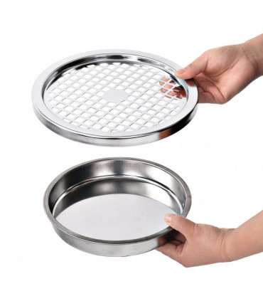 vidaXL Ashtray Dustbin Hotel 30 L Steel Black