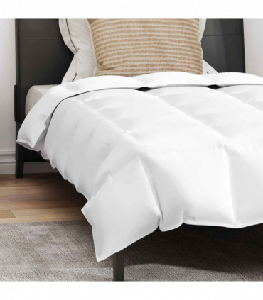 vidaXL Duvet Set with Pillow 2 pcs White 155 x 220 cm Down