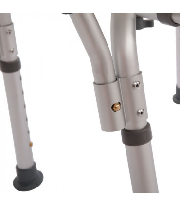 Medical Bathroom Safety Shower Tub Aluminium Alloy Bath Chair Bench with Back & Handle White