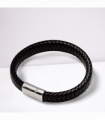 Men's Luxury Black Leather Bracelet