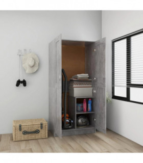 Wardrobe Concrete Grey 82.5x51.5x180 cm Engineered Wood