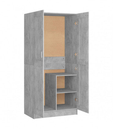Wardrobe Concrete Grey 82.5x51.5x180 cm Engineered Wood