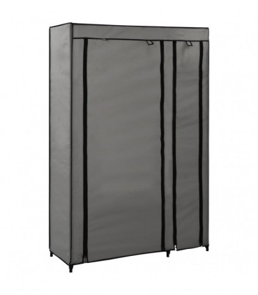 vidaXL Folding Wardrobe Grey 110x45x175 cm Fabric