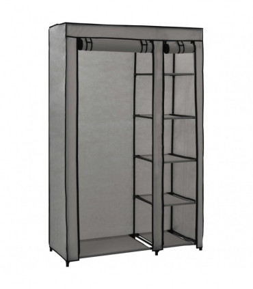 vidaXL Folding Wardrobe Grey 110x45x175 cm Fabric