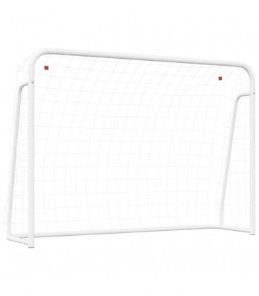 vidaXL Football Goal with Net White 214x75x152 cm Steel&Polyester