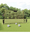vidaXL Football Rebounder Net Black and Yellow 183x85x120 cm Polyester