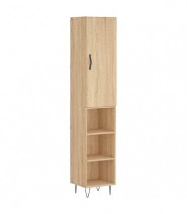 vidaXL Highboard Sonoma Oak 34.5x34x180 cm Engineered Wood