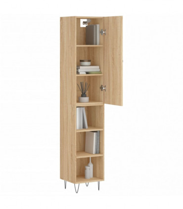 vidaXL Highboard Sonoma Oak 34.5x34x180 cm Engineered Wood