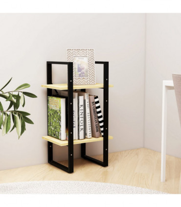 2-Tier Book Cabinet 40x30x70 cm Solid Pine Wood
