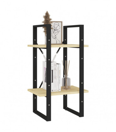 2-Tier Book Cabinet 40x30x70 cm Solid Pine Wood
