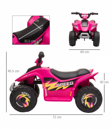 6V Kids Electric Ride on Car with Big Wheels 18-36 Months Toddlers Pink