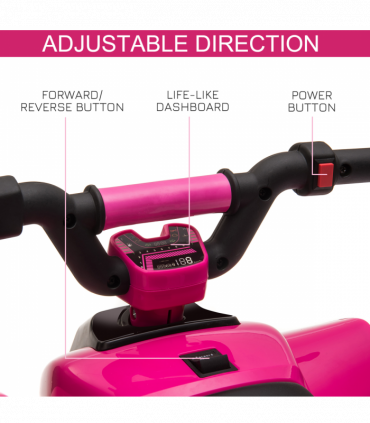 6V Kids Electric Ride on Car with Big Wheels 18-36 Months Toddlers Pink