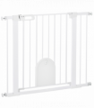 75-103 cm Pet Safety Gate Pressure Fit Stair w/ Small Door Double Locking