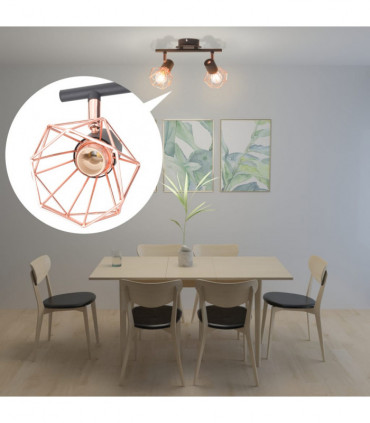 Ceiling Lamp with 2 LED Filament Bulbs 8 W