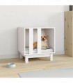 Dog House White 50x40x52 cm Solid Wood Pine
