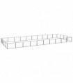 Dog Kennel Black 40 m² Steel