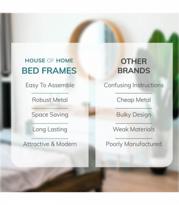 Extra Strong Single Metal Bed Frame with Rounded Head and Foot Board In Black - Improved