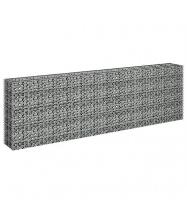 Gabion Raised Bed Galvanised Steel 270x30x90 cm