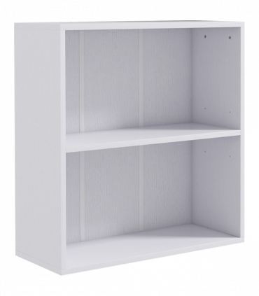HOMCOM Bookshelf Display Storage Shelf with 2 Compartments for Study White
