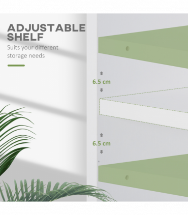 HOMCOM Bookshelf Display Storage Shelf with 2 Compartments for Study White
