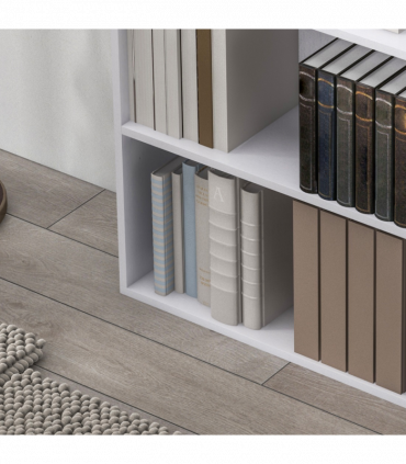 HOMCOM Bookshelf Display Storage Shelf with 2 Compartments for Study White