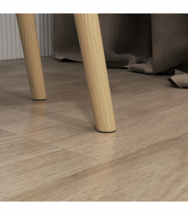 HOMCOM Side Table Set of 2, Modern End Coffee Bedside Tables Grey Natural