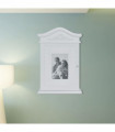 Key Cabinet with Photo Frame White