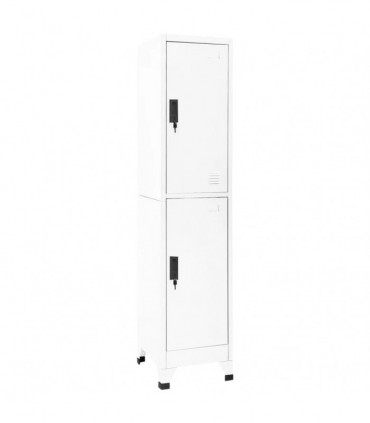 vidaXL Locker Cabinet White 38x45x180 cm Steel