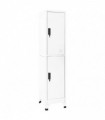 vidaXL Locker Cabinet White 38x45x180 cm Steel