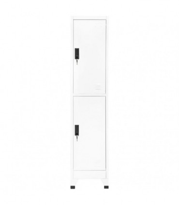 vidaXL Locker Cabinet White 38x45x180 cm Steel