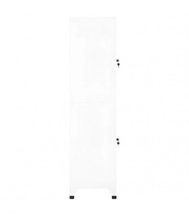 vidaXL Locker Cabinet White 38x45x180 cm Steel