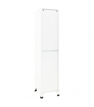 vidaXL Locker Cabinet White 38x45x180 cm Steel