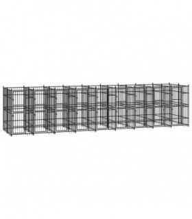 Outdoor Dog Kennel Steel 16.59 m�