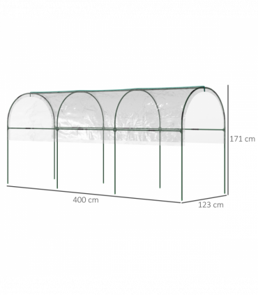 Outsunny Tomato Greenhouse with Top Tap, Pointed Bottom and Guy Ropes, Clear