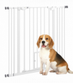 PawHut Extra Tall Dog Gate with Cat Door Auto Close for Stairs 74-101 cm Wide