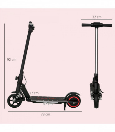 SPORTNOW Folding Electric Scooter w/ LED Lights and Display, Blue