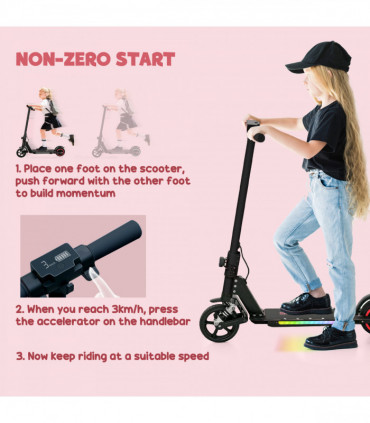 SPORTNOW Folding Electric Scooter w/ LED Lights and Display, Blue