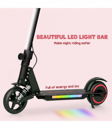 SPORTNOW Folding Electric Scooter w/ LED Lights and Display, Blue