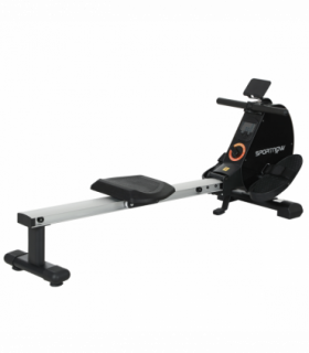 SPORTNOW Folding Magnetic Rowing Machine with Dual Aluminium Slide Rail