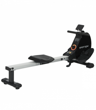 SPORTNOW Folding Magnetic Rowing Machine with Dual Aluminium Slide Rail