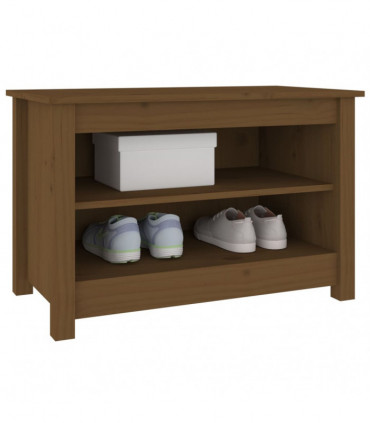 Shoe Bench Honey Brown 70x38x45.5 cm Solid Wood Pine