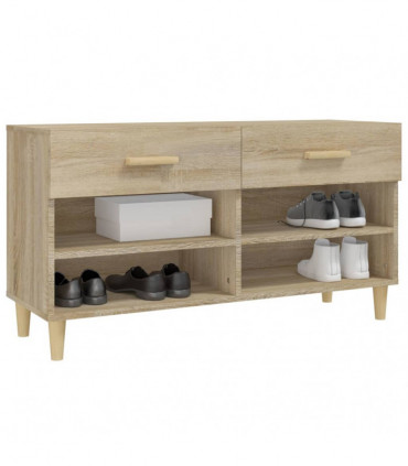 Shoe Cabinet Sonoma Oak 102x35x55 cm Engineered Wood