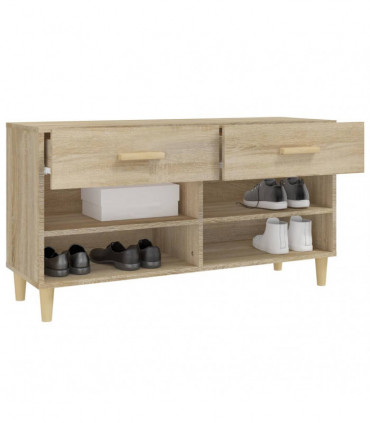 Shoe Cabinet Sonoma Oak 102x35x55 cm Engineered Wood