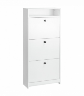 Shoe Storage Cabinet Footwear Organiser Space-saving  3 Drawers -White