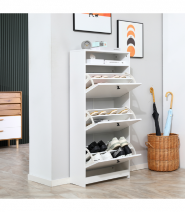Shoe Storage Cabinet Footwear Organiser Space-saving  3 Drawers -White