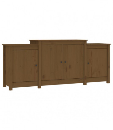 Sideboard Honey Brown 164x37x68 cm Solid Wood Pine
